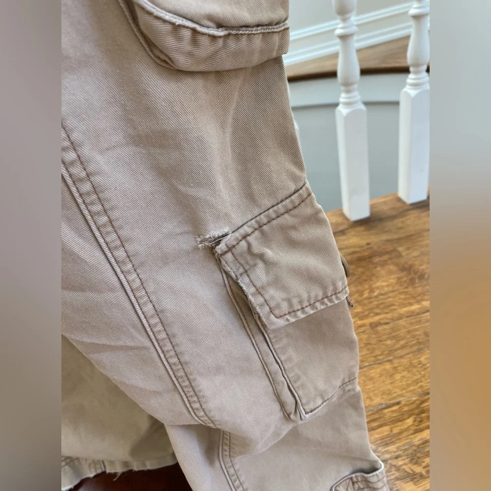 Abercrombie & Fitch Vintage 90’s low rise khaki Cargo Pants rare - Picture 3 of 8